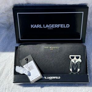 Karl Lagerfeld Elegant Black Clutch